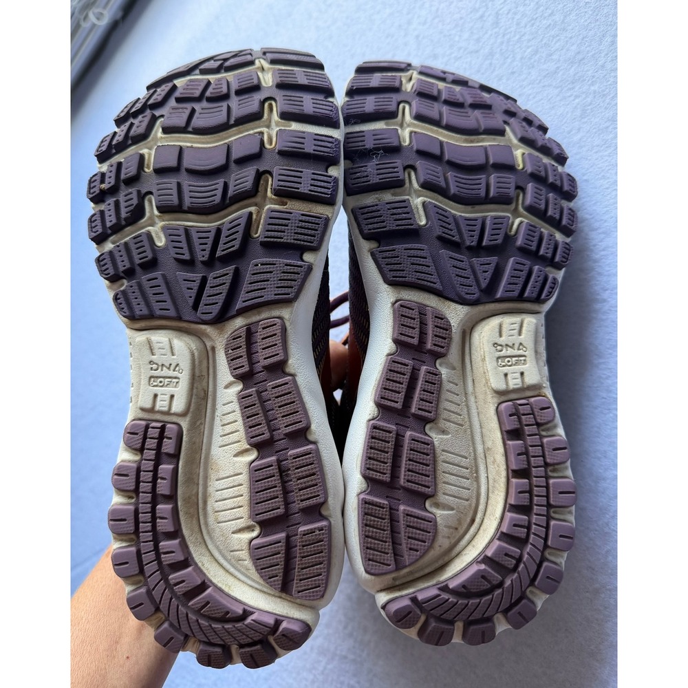 Brooks Ghost 12 Womens Running Shoes Purple Orange Preowned Size 8.5 - Picture 6 of 9